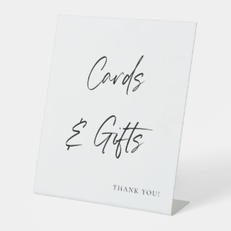 Minimalist Cards & Gifts Wedding Sign | Tabletop