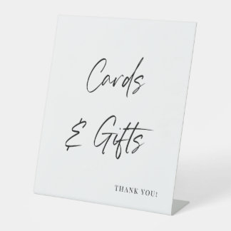 Minimalist Cards & Gifts Wedding Sign | Tabletop