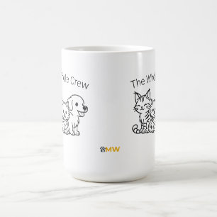 Minimalist Cat and Dog The Whole Crew Coffee Mug