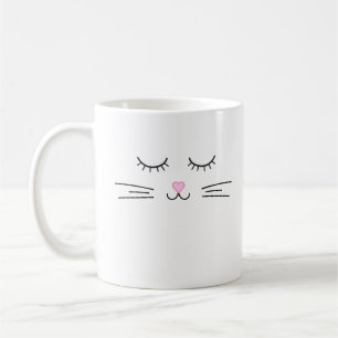 Minimalist Cat Face Mug