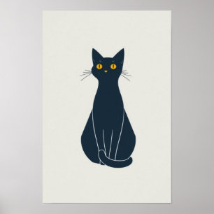 Minimalist Cat Line Art – Elegant Wall Art for Cat