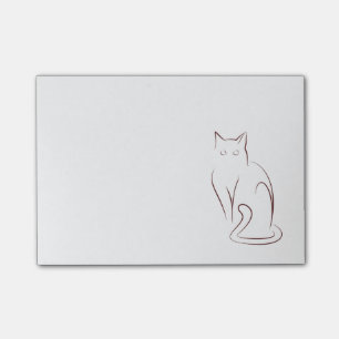 Minimalist Cat Post-it Notes