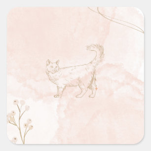 Minimalist Cat sticker