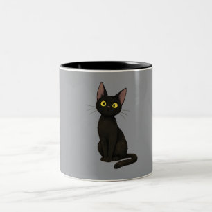 Minimalist Cat Two-Tone Coffee Mug