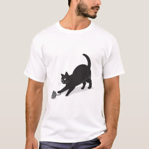 Minimalist Cat Vector Funny T-Shirt Design