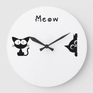 Minimalist Cat Wall Clock