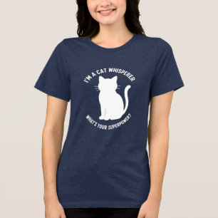 Minimalist Cat Whisperer Superpower Circular Tri-Blend Shirt