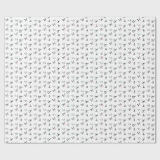 Minimalist Cat & Yarn Hand-Drawn Wrapping Paper