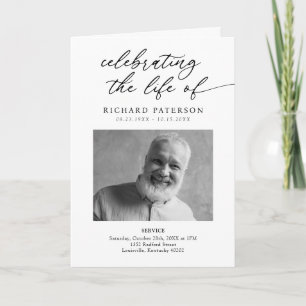 Minimalist Celebration of Life Funeral Program