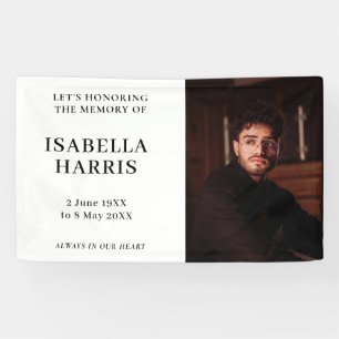 Minimalist Celebration of Life Memorial Banner