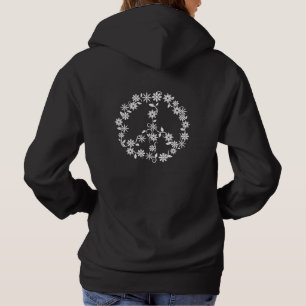 Minimalist Celestial Starburst Peace Sign Hoodie