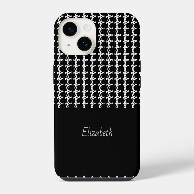 Minimalist Chain Pattern iPhone Case (Back)