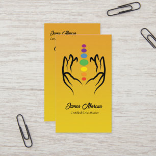 Minimalist Chakra Energy Spiritual Healing Business Card
