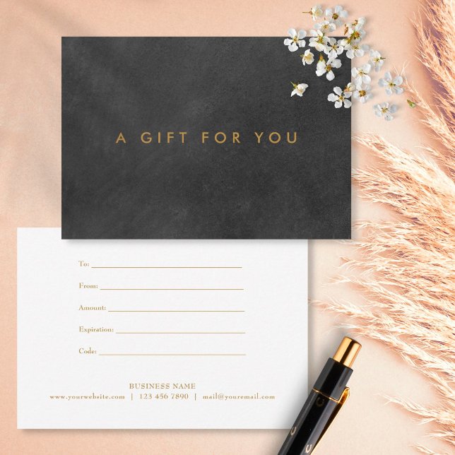 Minimalist Chalkboard Gift Certificate (Creator Uploaded)