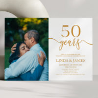 Minimalist Champagne 50th Wedding Anniversary