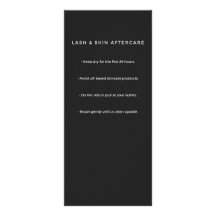 Minimalist Charcoal Aesthetician Price List