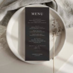 Minimalist Charcoal Simple Wedding Menu Card<br><div class="desc">Designed to coordinate with our Minimalist All In One Collection, this customisable matching wedding menu card features a clean and simple layout, with classic font. For more advanced customisation of this design, e.g. changing layout, font or text size please click the "CUSTOMIZE" button above. Please contact me for any questions!...</div>