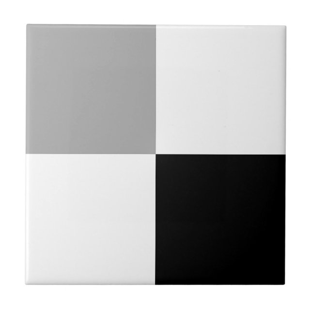 Minimalist Checked Squares Ceramic Tile (Front)