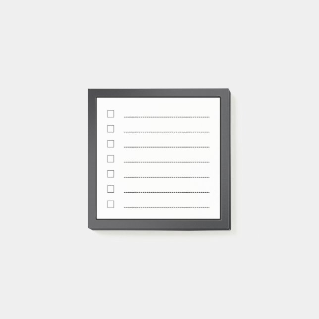 Minimalist Checklist  Post-it Notes (Front)