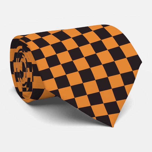 Minimalist Chequered Neck Tie (Rolled)