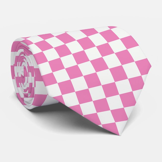 Minimalist Chequered Neck Tie (Rolled)