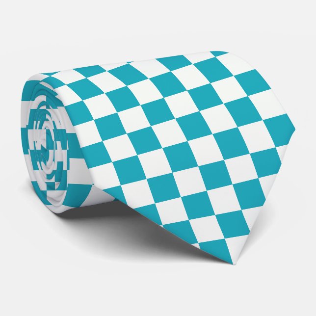 Minimalist Chequered Neck Tie (Rolled)