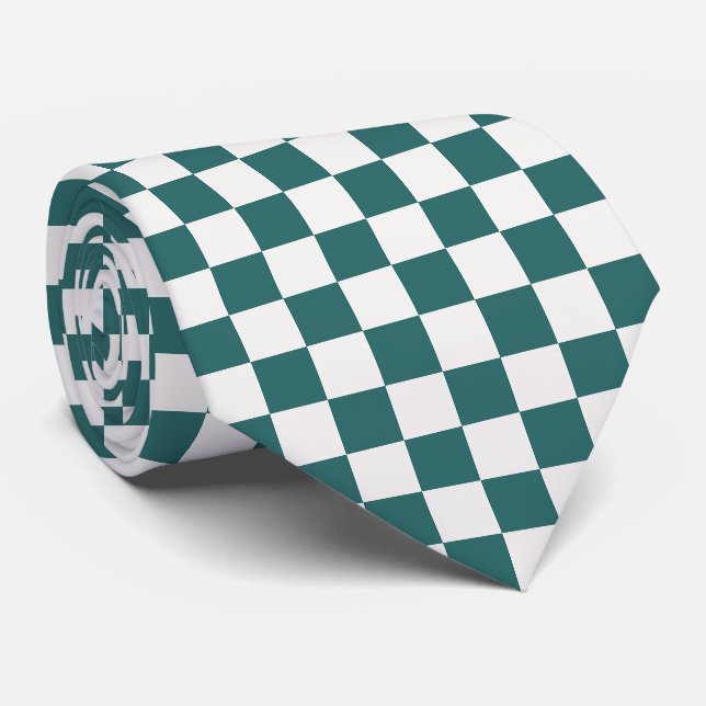 Minimalist Chequered Neck Tie (Rolled)
