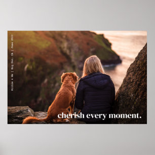 Minimalist Cherish Memory Custom One Photo Poster