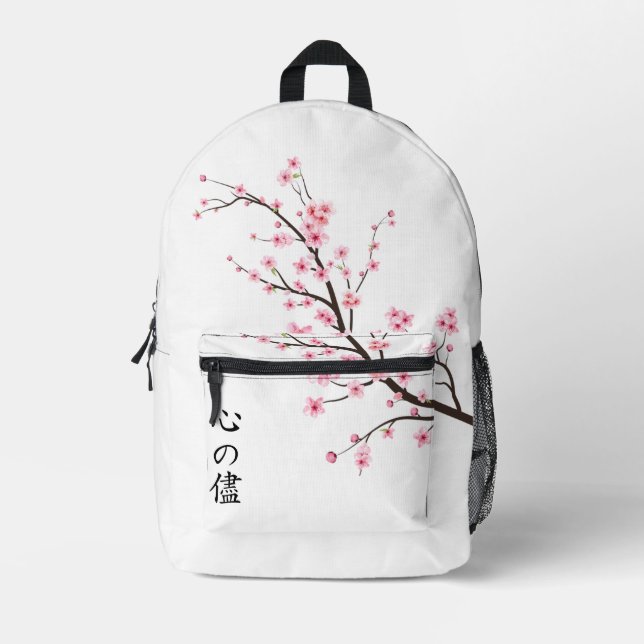 Minimalist Cherry Blossom Backpack (Front)