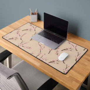 Minimalist Cherry Blossom Branch - Japandi Spring Desk Mat