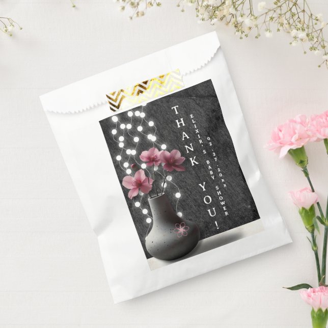 Minimalist Cherry Blossom Flowers Baby Shower Favour Bag (Sealed)