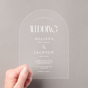 Minimalist Chic Arch Wedding Invitation
