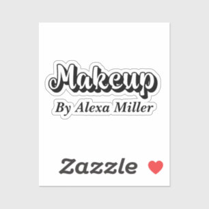 Minimalist chic black and gray makeup QR code 