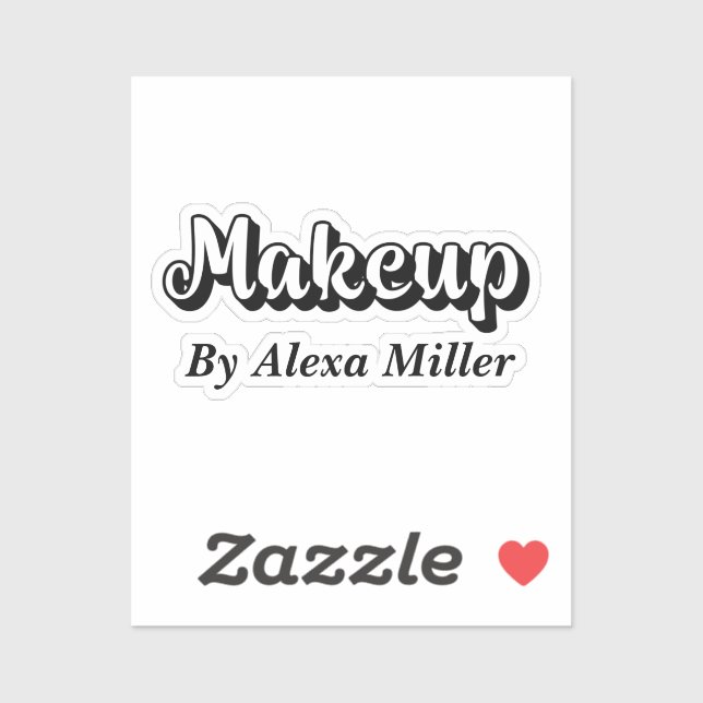 Minimalist chic black and grey makeup QR code  (Sheet)