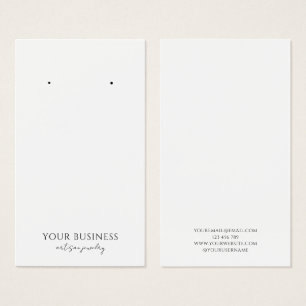 Minimalist Chic Black White Jewellery Display Card