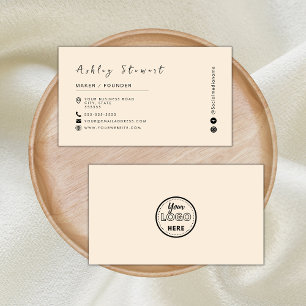 Minimalist Chic Boho Professional Branding Logo Business Card