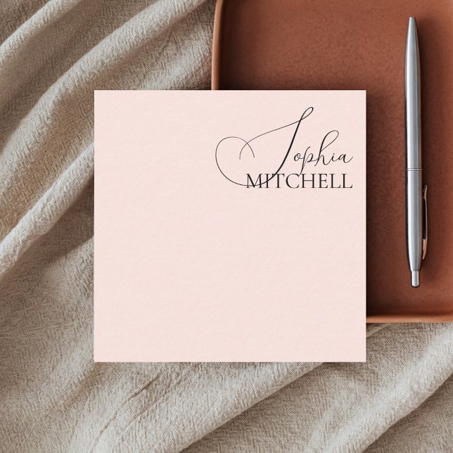 Minimalist Chic Callgraphy Blush Pink Card (Creator Uploaded)