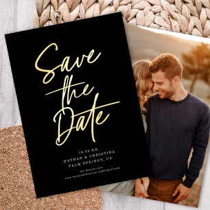 Minimalist Chic EDITABLE COLOR Photo Save the Date