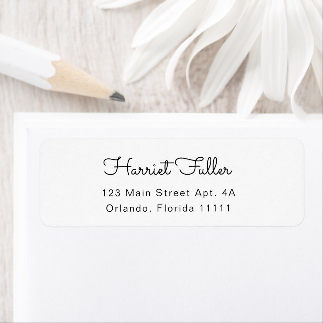 Minimalist Chic Elegant Return Address Label (Insitu)