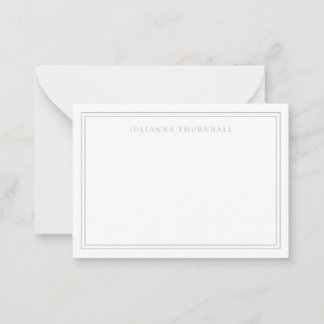 Minimalist Chic Frame Personal Stationery Card