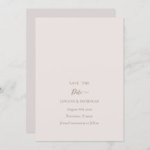 Minimalist Chic Gold Blush Save The Date Wedding