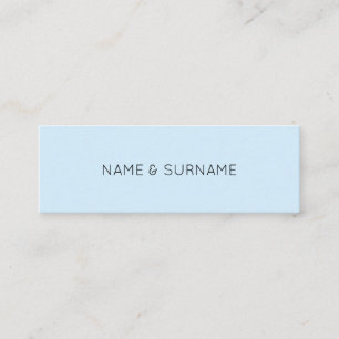 Minimalist Chic Modern BabyBlue Mini Business Card