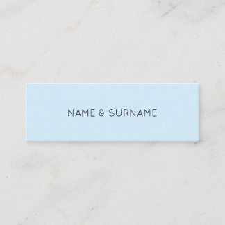 Minimalist Chic Modern BabyBlue Mini Business Card