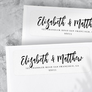 Minimalist Chic Modern Wedding Return Address Label
