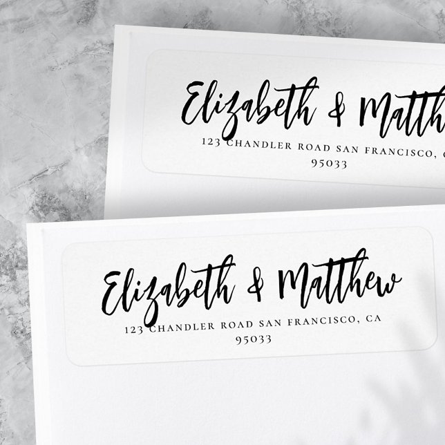 Minimalist Chic Modern Wedding Return Address Label (Creator Uploaded)