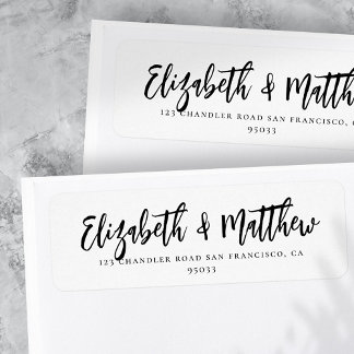 Minimalist Chic Modern Wedding Return Address Return Address Label