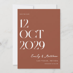 Minimalist Chic Modern Wedding Save The Date