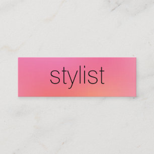 Minimalist Chic Text Blended Background Mini Business Card
