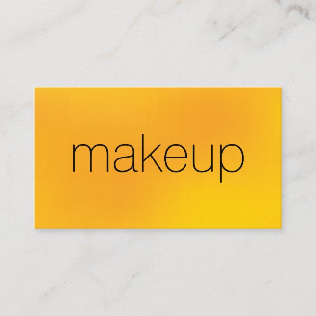 Minimalist Chic Text with YellowBlended Background Business Card (Front)