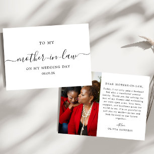 Minimalist Chic To My Mother On My Wedding Day Thank You Card